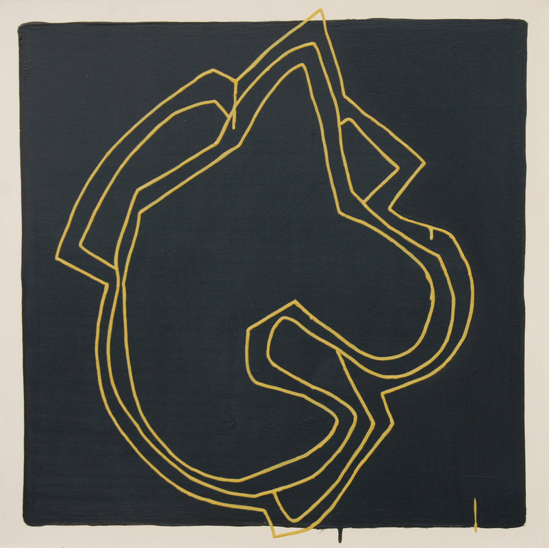 Forme 1, acrylique sur toile, 1m x 1m, 2022