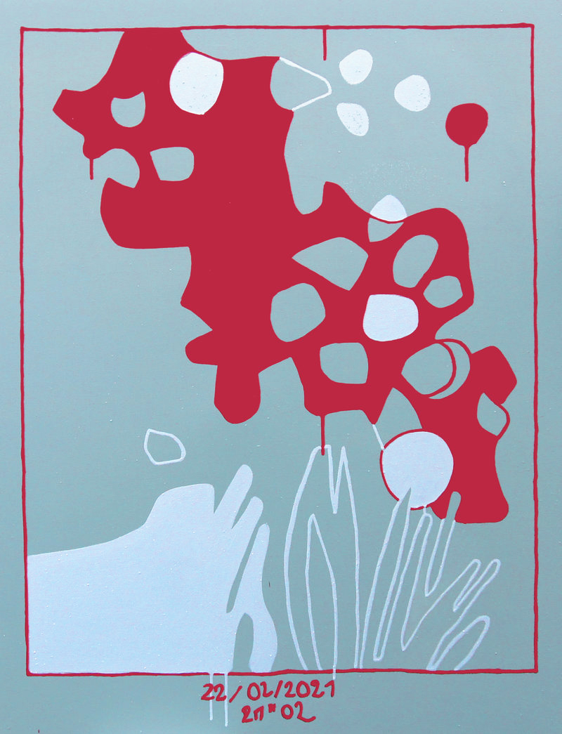 Après la pluie 22/02/2021 21h02 - 135cm x 105cm - Acrylique sur toile - 2022