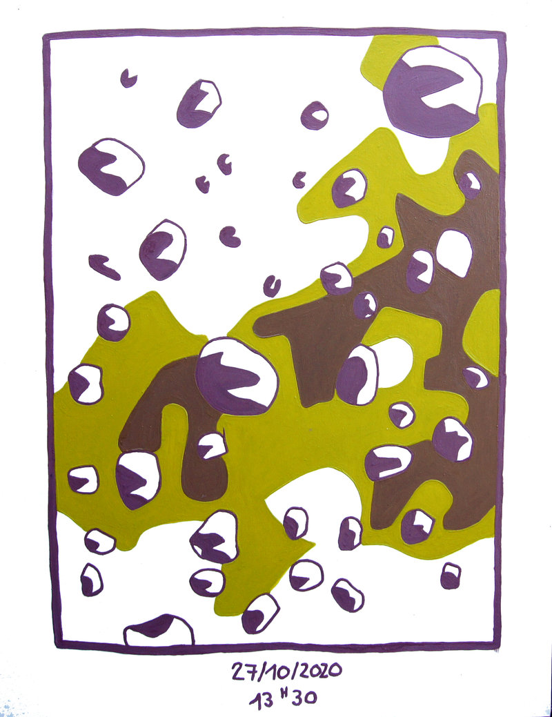 Après la pluie 27/10/2020 13h30 - 135cm x 105cm - Acrylique sur toile - 2020