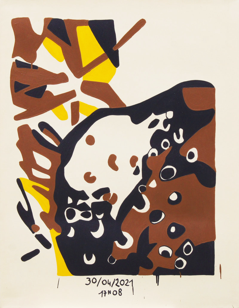 Après la pluie 30/04/2021 17h08 - 135cm x 105cm - Acrylique sur toile - 2023