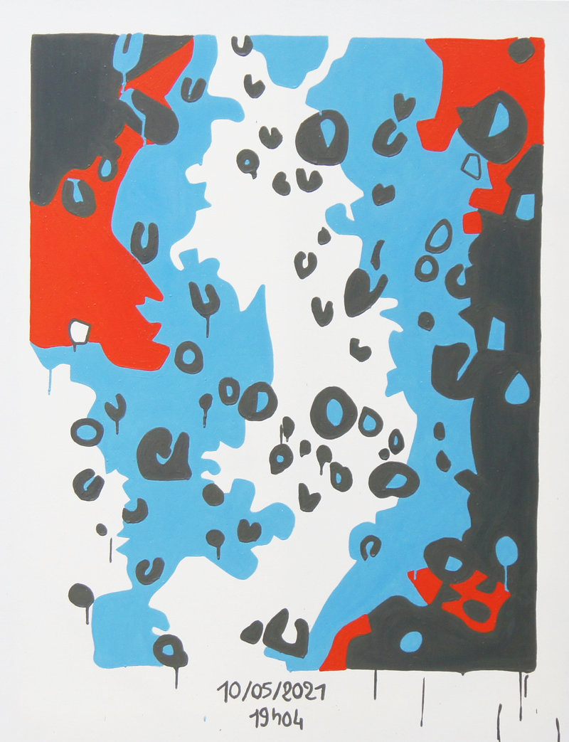 Après la pluie 10/05/2021 19h04 - 135cm x 105cm - Acrylique sur toile - 2024