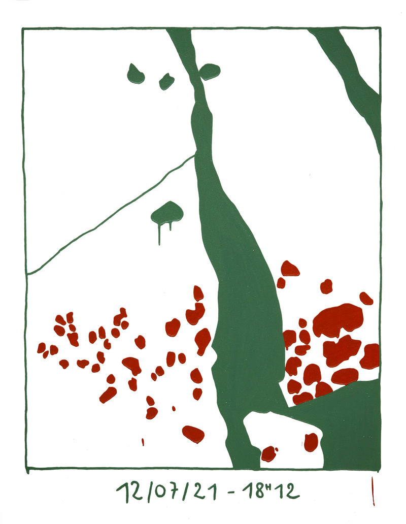 Après la pluie 12/07/2021 18h12 - 135cm x 105cm - Acrylique sur toile - 2023