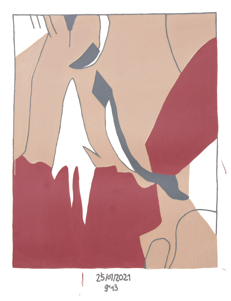 Après la pluie 25/01/2021 9h13 135cm x 105cm - Acrylique sur toile - 2021