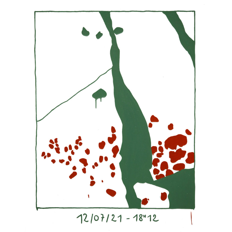 Après la pluie 12/07/2021 18h12  135cm x 105cm - Acrylique sur toile - 2024