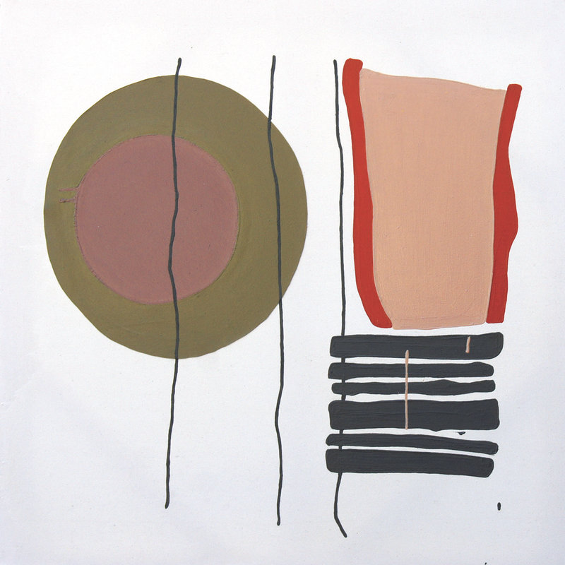 Composition 2, 100cm x 100cm, acrylique sur toile, 2024