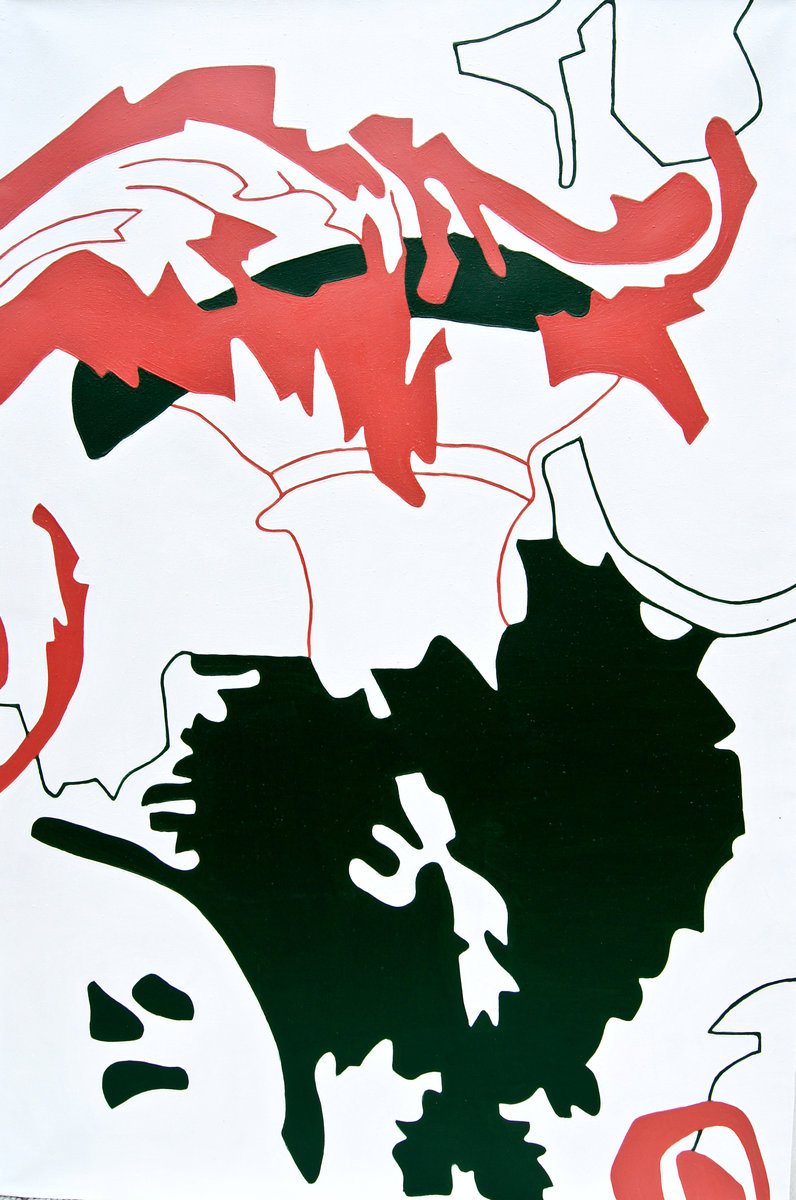 Sans-titre fragment 3, acrylique sur toile, 126cm x 190cm, 2019