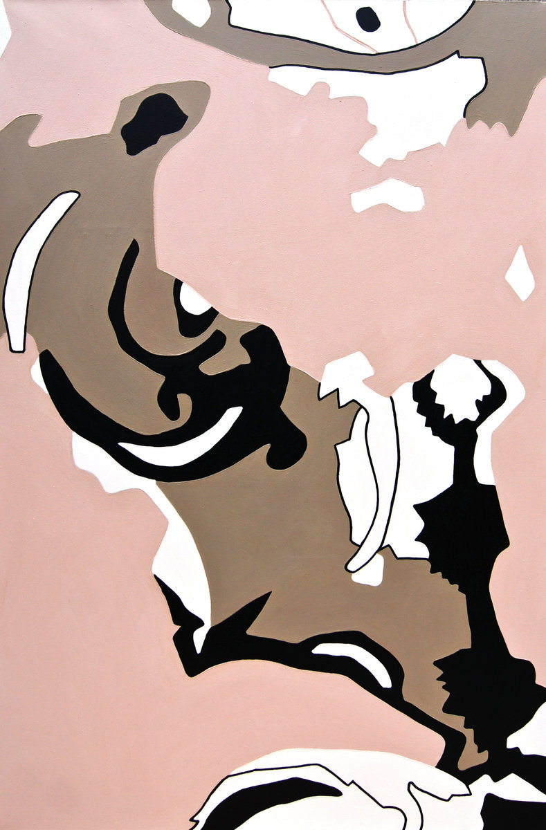 Sans-titre fragment 2, acrylique sur toile, 126cm x 190cm, 2019