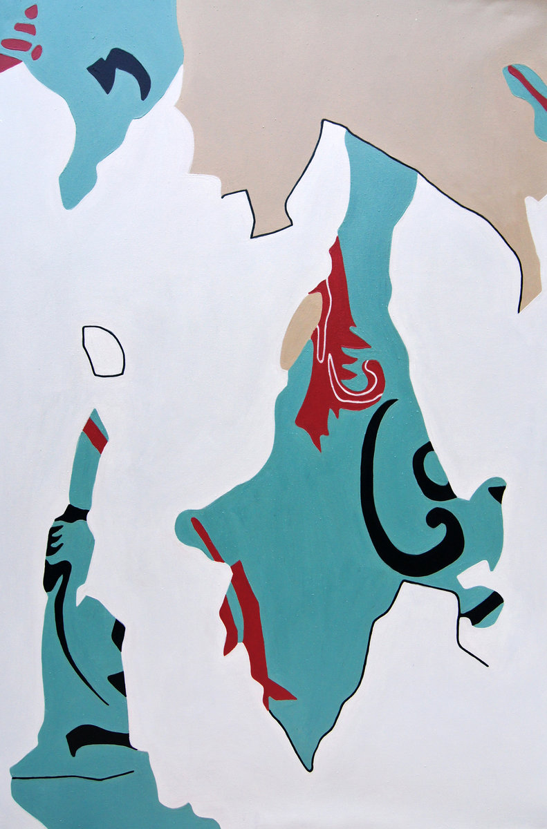 Sans-titre fragment 5, acrylique sur toile, 126cm x 190cm, 2019