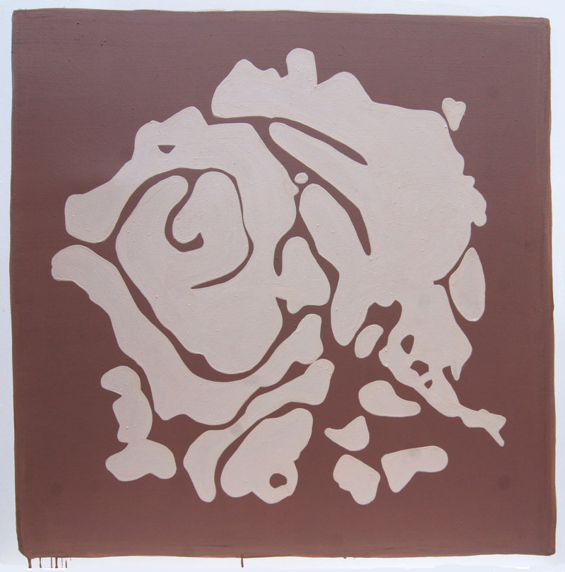 Fixation 1, acrylique sur toile, 1m x 1m, 2022