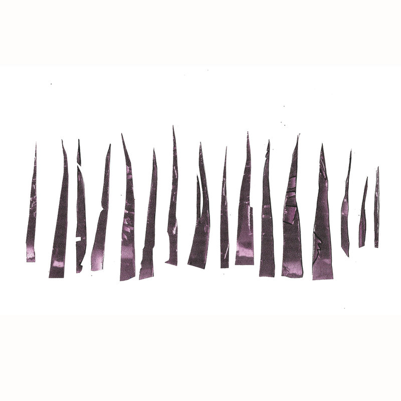 Discontinuité (la ou le regard se prolonge), collage impression numérique et posca sur papier canson, 20,3cm x 13,5cm, 2024