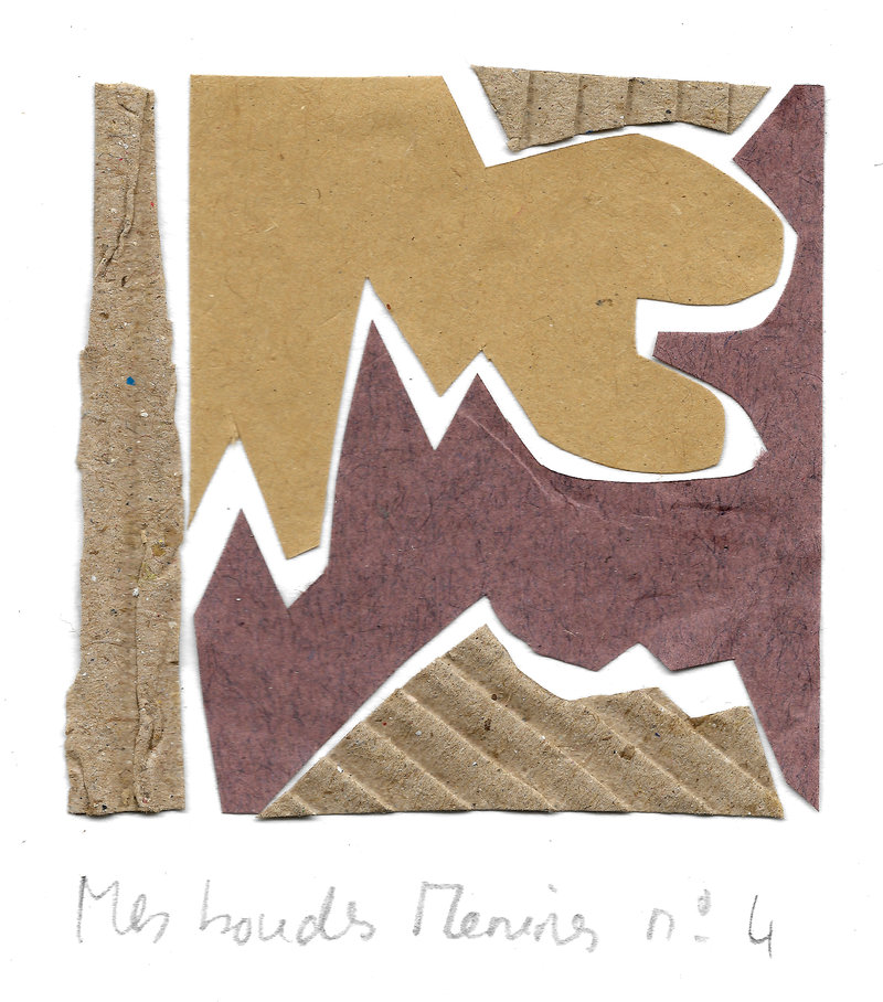 Mes Boudes Ménines N°4, collage papier, carton sur Canson A5, 2022