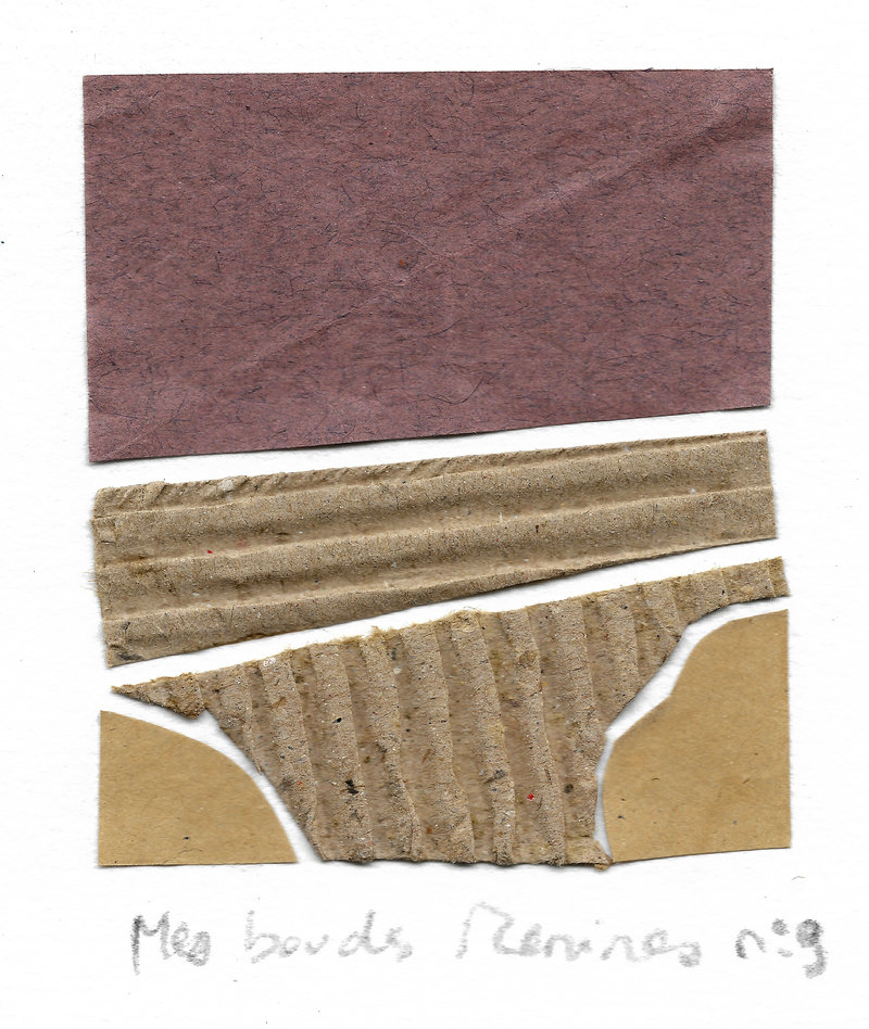 Mes Boudes Ménines N°9, collage papier, carton sur Canson A5, 2022