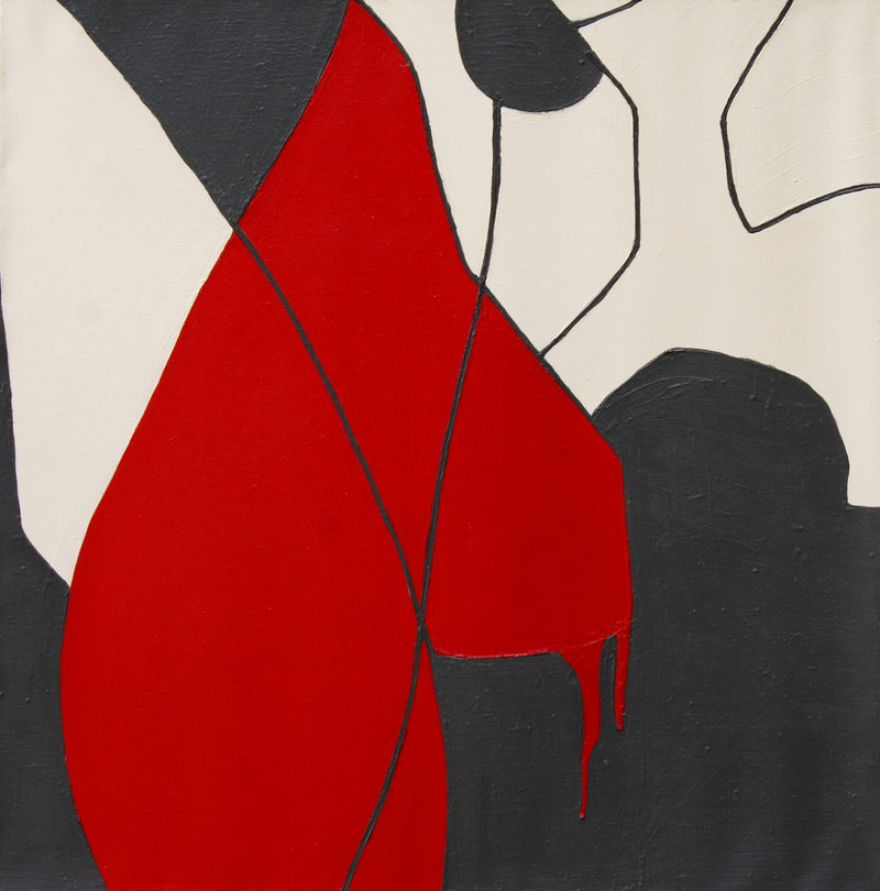 Sans titre, acrylique sur toile, 91cm x 90cm, 2017