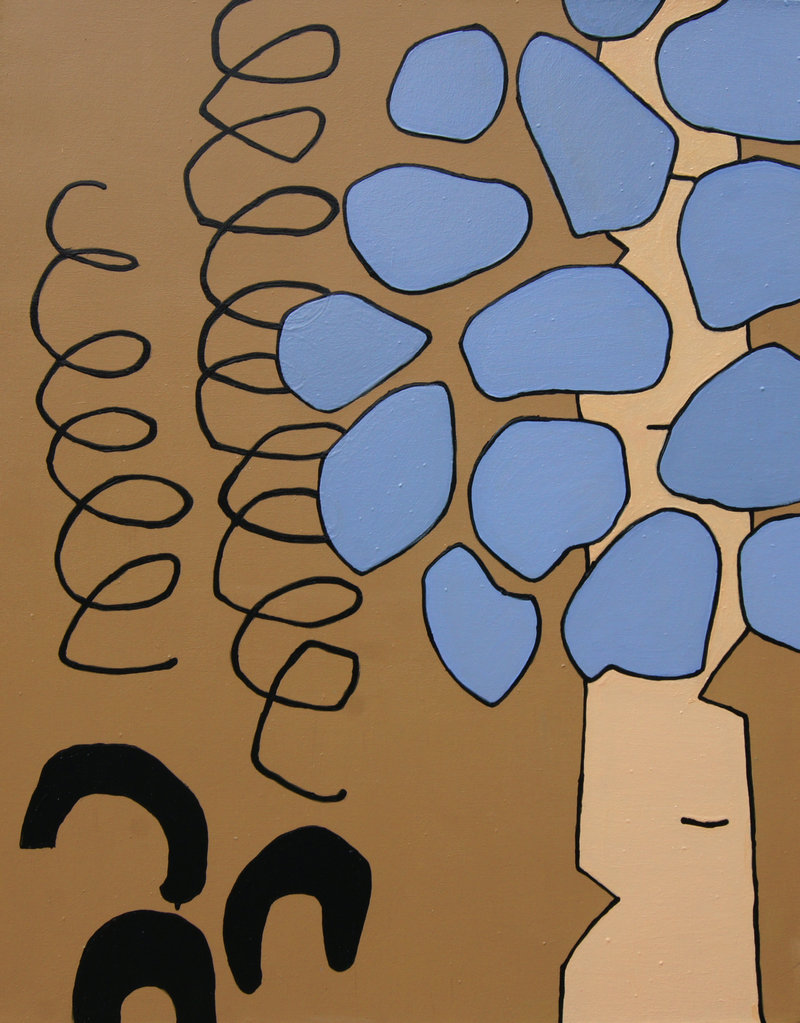 Sans-titre, acrylique sur toile, 100cm x 80cm, 2020