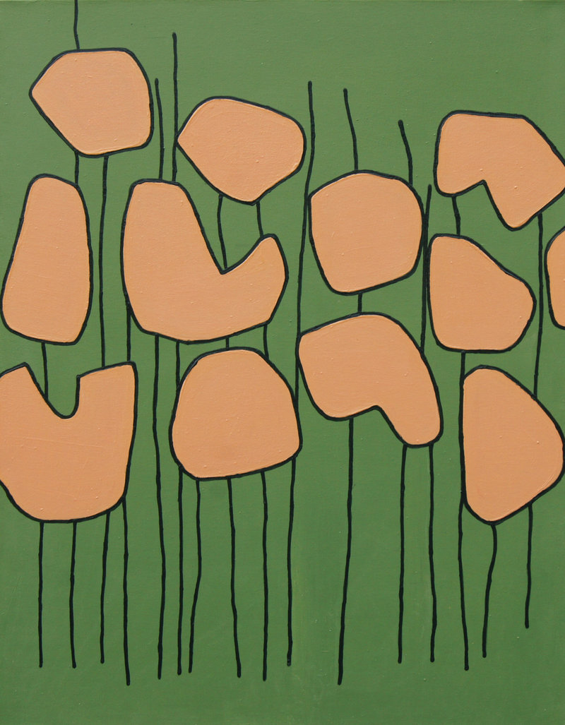 Sans-titre, acrylique sur toile, 100cm x 80cm, 2020